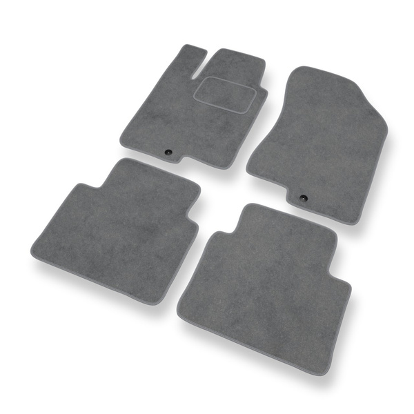 Tapis de Sol Velours adapté pour Kia Optima II Berline (2005-2010) - Premium tapis de voiture - gris