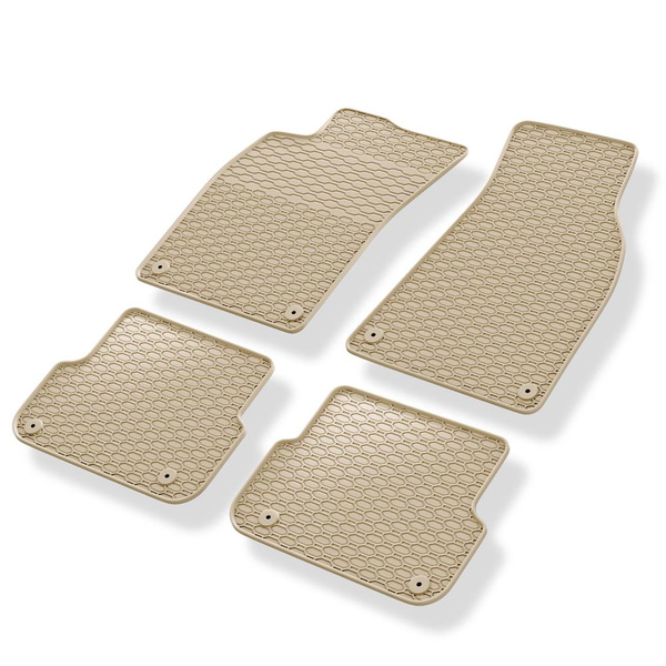 Tapis de sol en caoutchouc adapté pour Audi A5 8T Sportback (2007-2016) - tapis de voiture - beige - 4 pcs.
