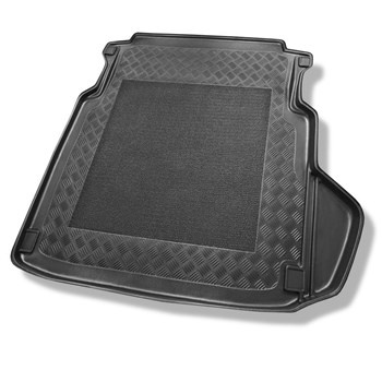 Tapis de coffre adapté pour Mercedes-Benz Classe E W211 Berline (2002-02.2009) - bac de coffre - protection de coffre voiture - sans cavité gauche ; la cavité droite peut être coupée