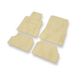 Tapis de Sol Velours adapté pour Mercedes-Benz CL W140 Coupé (1992-2000) version longue - Premium tapis de voiture - beige