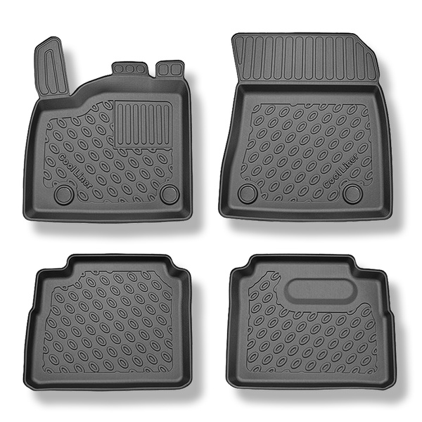 Tapis de sol en TPE adapté pour Nissan X-Trail IV e-Power SUV (09.2022-....) - sans la troisième rangée de sièges - tapis de voiture - noir