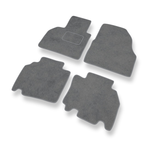 Tapis de Sol Velours adapté pour Renault Kangoo II Van (2012-2021) - Premium tapis de voiture - gris