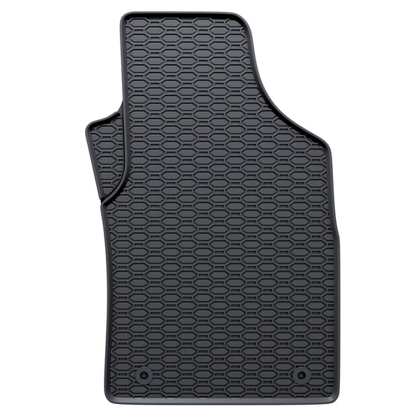 Tapis de sol en caoutchouc adapté pour Fiat 500 Hayon (2007-2024) - tapis de voiture - noir - 4 pcs.