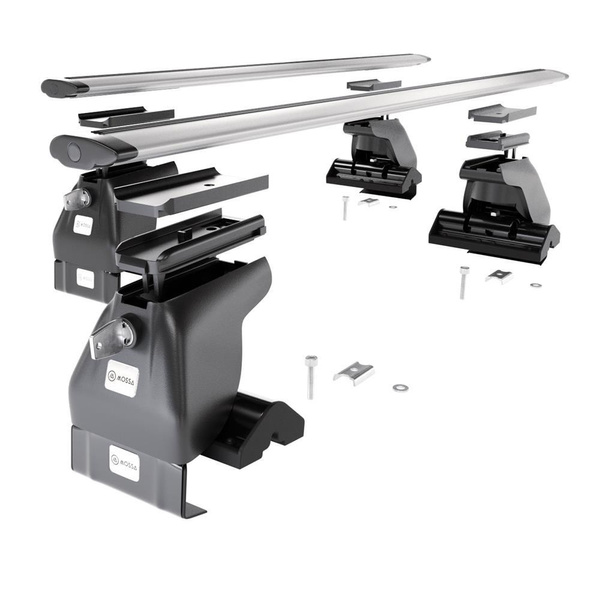 Barres de toit en aluminium adapté pour Smart Forfour Hayon (2004-2006) - Porte-Bagages de Voiture argent - toit normal