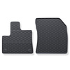 Tapis de sol en caoutchouc adapté pour Peugeot Partner III Van (2018-....) - tapis de voiture - noir - 2 pcs.