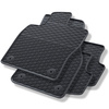 Tapis de sol en caoutchouc adapté pour Audi Q2 SUV (2016-....) - tapis de voiture - noir - 4 pcs.