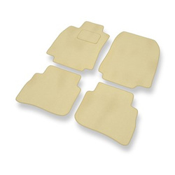 Tapis de Sol Velours adapté pour Nissan Tiida I C11 Hayon, Berline (2004-2012) - Premium tapis de voiture - beige