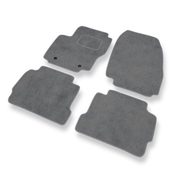 Tapis de Sol Velours adapté pour Ford Mondeo IV Hayon, Break, Berline (2007-2014) - Premium tapis de voiture - gris