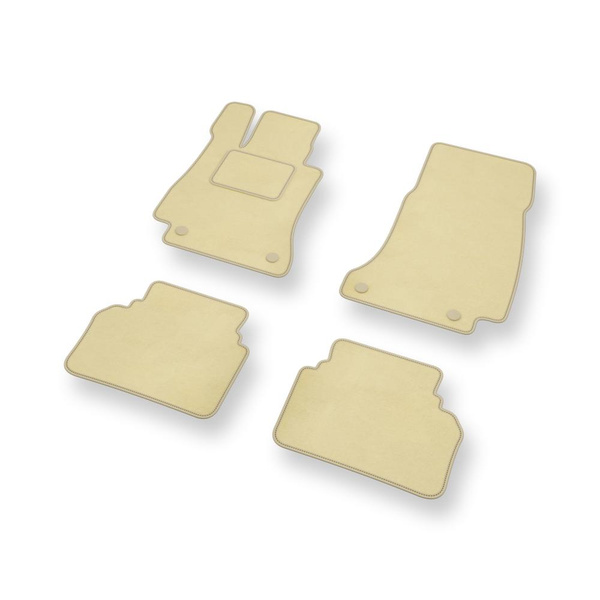 Tapis de Sol Velours adapté pour Mercedes-Benz E klasa V W213 Coupé, Berline, Break (2016-2023) - Premium tapis de voiture - beige
