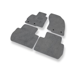 Tapis de Sol Velours adapté pour Mitsubishi Outlander III SUV (2012-2021) - Premium tapis de voiture - gris