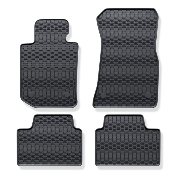 Tapis de sol en caoutchouc adapté pour BMW 3 G20, G21 Berline, Touring (2018-....) - tapis de voiture - noir - 4 pcs.