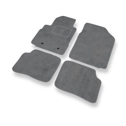 Tapis de Sol Velours adapté pour Toyota Yaris I Hayon, Berline (1999-2005) 3 portes - Premium tapis de voiture - gris