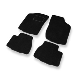 Tapis de Sol Velours adapté pour Nissan Micra II Hayon (1992-2003) - Premium tapis de voiture - noir