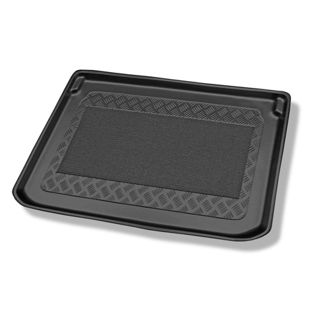 Tapis de coffre adapté pour Opel Corsa E Hayon (12.2014-05.2019) - bac de coffre - protection de coffre voiture - coffre supérieur (seuil de chargement plat)