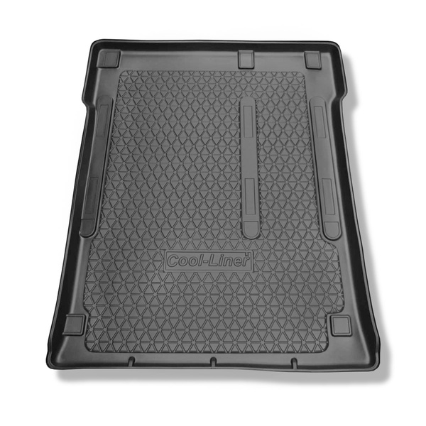 Tapis de coffre adapté pour Mercedes-Benz Vito W639 Van (08.2003-09.2014) - bac de coffre - protection de coffre voiture - pour l'espace derriere 2e rangée de sieges (3e rangée dans la voiture ou enlevée); Long Combi (empattement 3.200 mm, longueur du véh