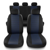 Housses de siège adaptées pour Peugeot 407 (2004-2011) - housse siege voiture universelles - couverture siege - PF-BL