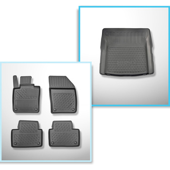 Kit tapis de coffre et tapis de voiture TPE pour: Volvo S60 III Berline (10.2018