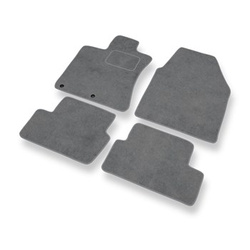 Tapis de Sol Velours adapté pour Nissan Qashqai I Crossover (2007-2013) - Premium tapis de voiture - gris