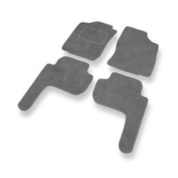 Tapis de Sol Velours adapté pour Toyota Land Cruiser J90 SUV (1996-2003) 5 portes - Premium tapis de voiture - gris