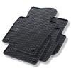 Tapis de sol en caoutchouc adapté pour Volkswagen Passat B6 Berline, SW (2005-2010) - tapis de voiture - noir - 4 pcs.