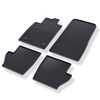 Tapis de sol en caoutchouc adapté pour Ford Fiesta VIII Hayon (2017-2023) - tapis de voiture - noir - 4 pcs.