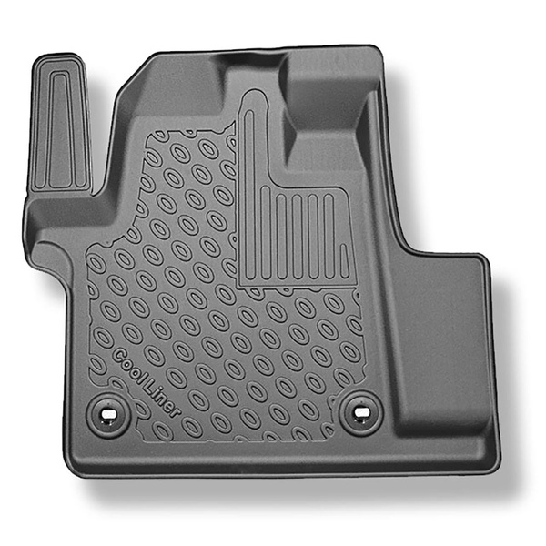 Tapis de sol en TPE adapté pour Opel Vivaro C Van (03.2019-....) - 2/3 sièges; version courte et longue - tapis de voiture - noir