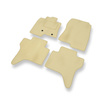 Tapis de Sol Velours adapté pour Mitsubishi Pajero III SUV (1999-2006) 3 portes - Premium tapis de voiture - beige
