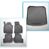 Kit tapis de coffre et tapis de voiture TPE PREMIUM pour: Volkswagen Jetta 1K Berline (08.2005-2011) - sans cavité gauche et droite