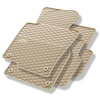 Tapis de sol en caoutchouc adapté pour Volkswagen Passat B6 Berline, SW (2005-2010) - tapis de voiture - beige - 4 pcs.