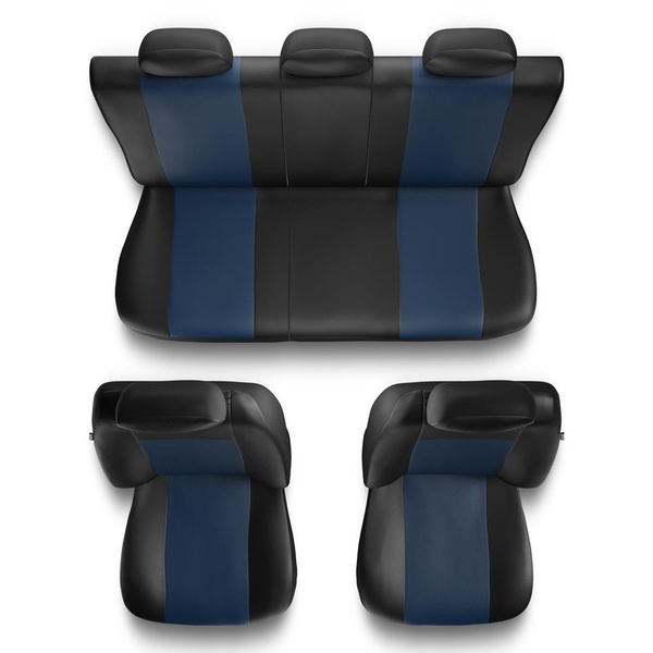 Housses de siège adaptées pour Peugeot 207 (2006-2013) - housse siege voiture universelles - couverture siege - CM-BL