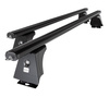 Barres de toit en aluminium adapté pour Iveco Daily III, IV, V, VI Van (2000-....) - Porte-Bagages de Voiture noir - points de montage - (suivant le modèle de voiture ils peuvent se situer à différents endroits)