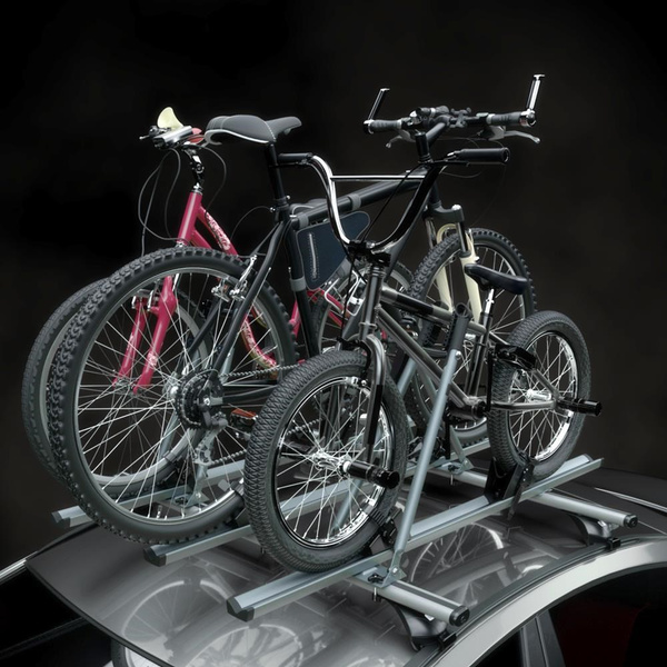 3x Porte-vélo de toit en aluminium avec clé - 3xM-17