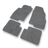 Tapis de Sol Velours adapté pour Fiat Grande Punto (2005-2012) - Premium tapis de voiture - gris