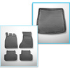 Kit tapis de coffre et tapis de voiture TPE pour: Audi A4 B8 Avant (04.2008-10.2015) - aussi pour les version Quattro