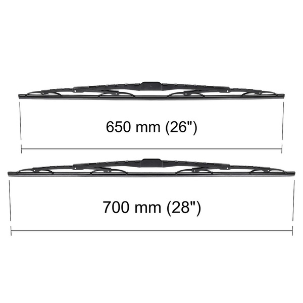 Balais d'essuie-glace de pare-brise adaptés pour Peugeot 307 Break, Hayon, Cabriolet, Berline, SW (08.2000-05.2005) - balais standard