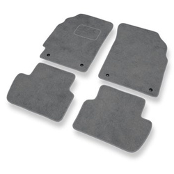 Tapis de Sol Velours adapté pour Chevrolet Spark II M300 Hayon (2010-2015) - Premium tapis de voiture - gris