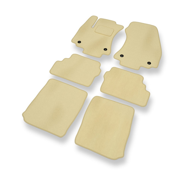 Tapis de Sol Velours adapté pour Opel Zafira A Monospace (1999-2005) - Premium tapis de voiture - beige