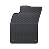 Tapis de sol en caoutchouc adapté pour Audi A6 C6 Avant, Berline (2004-2011) - tapis de voiture - noir - 4 pcs.