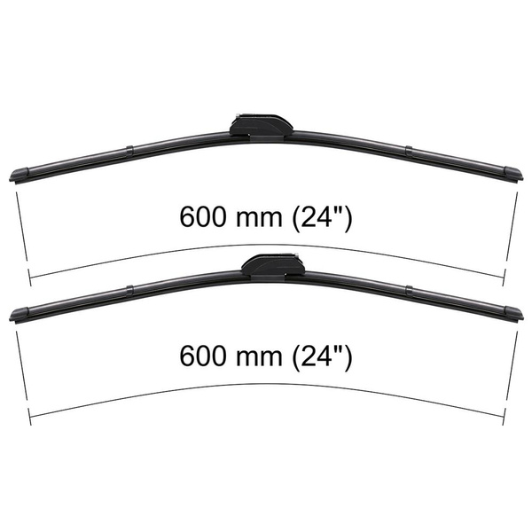 Balais d'essuie-glace de pare-brise adaptés pour Mazda MPV II Monospace (05.1999-08.2004) - balais plat