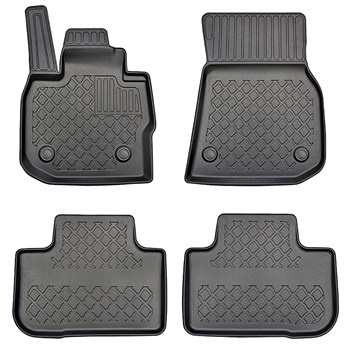 Tapis de sol en TPE adapté pour BMW X3 G01 SAV (11.2017-....) - aussi pour la version hybride - tapis de voiture - noir