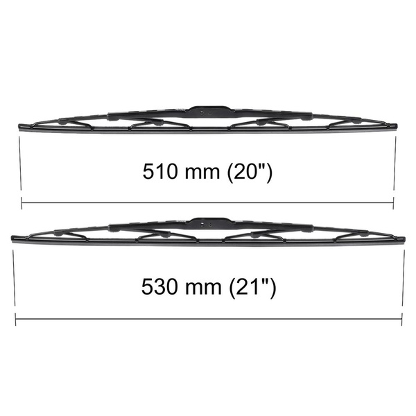 Balais d'essuie-glace de pare-brise adaptés pour Saab 900 II Hayon, Cabriolet (1993-1998) - balais standard