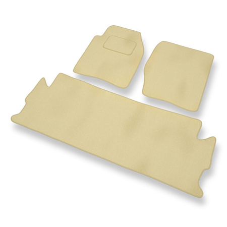 Tapis de Sol Velours adapté pour Land Rover Discovery II (1998-2004) - Premium tapis de voiture - beige