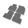 Tapis de Sol Velours adapté pour Nissan Micra IV Hayon (2010-2017) - Premium tapis de voiture - gris