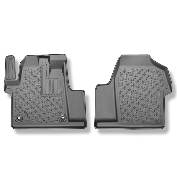 Tapis de sol en TPE adapté pour Peugeot Expert III Van (01.2016-....) - 2/3 sièges; version courte et longue - tapis de voiture - noir