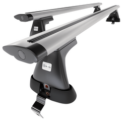 Barres de toit en aluminium adapté pour Volvo S90 II Berline (2016-....) - Porte-Bagages de Voiture argent - toit normal