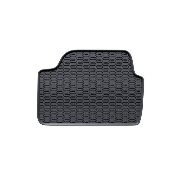 Tapis de sol en caoutchouc adapté pour BMW 1 E82, E87, E88 Coupé, Hayon, Cabriolet (2004-2013) - tapis de voiture - noir - 4 pcs.
