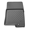 Tapis de sol en TPE adapté pour Ssangyong Musso II Pick-Up (07.2018-....) - sans la troisième rangée de sièges - tapis de voiture - noir
