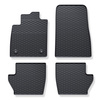 Tapis de sol en caoutchouc adapté pour Ford Puma Crossover (2020-....) - tapis de voiture - noir - 4 pcs.