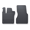 Tapis de sol en caoutchouc adapté pour Smart Fortwo III Hayon (2014-2019) - tapis de voiture - noir - 2 pcs.