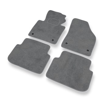 Tapis de Sol Velours adapté pour Volkswagen Touran I, II (2003-2015) - Premium tapis de voiture - gris